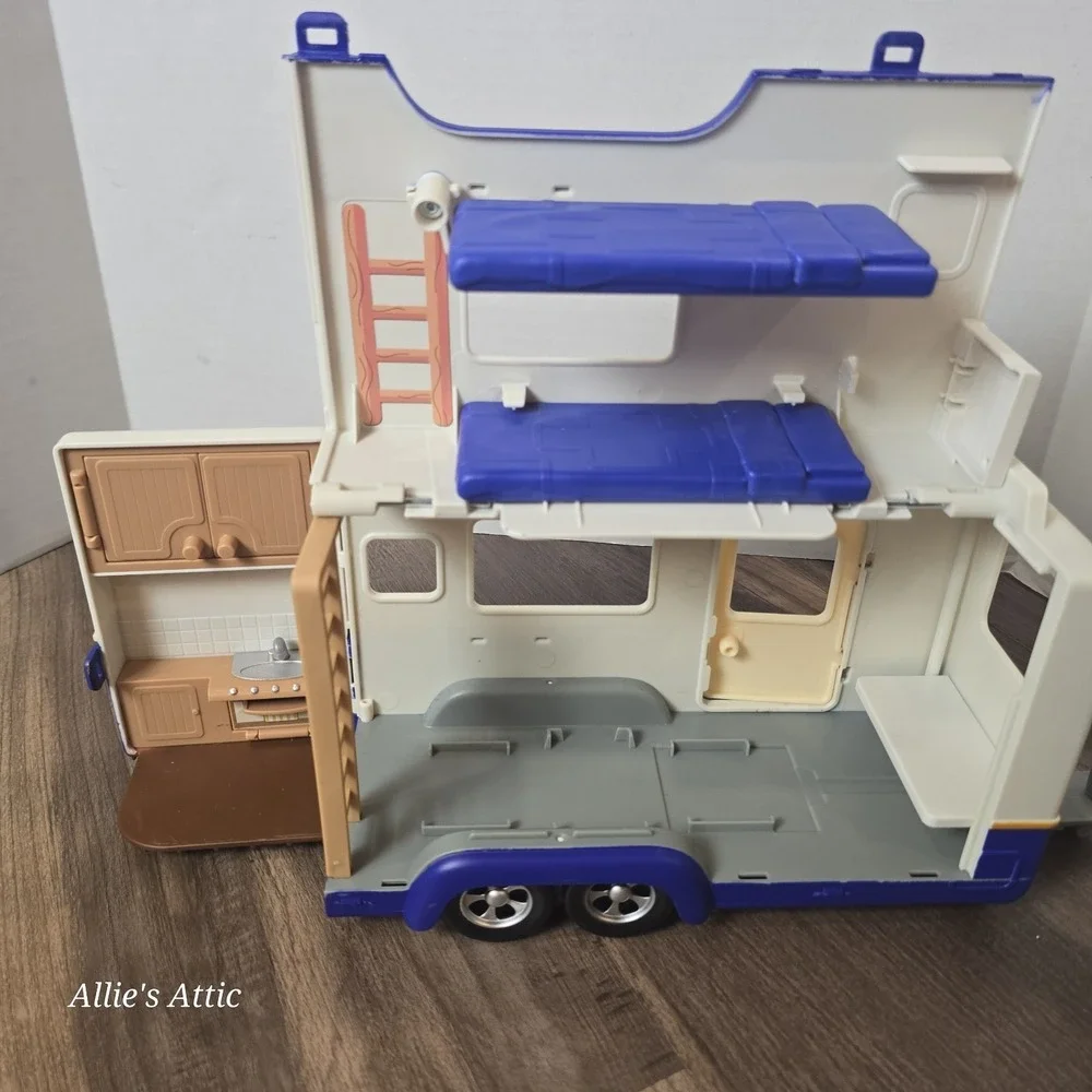 Bluey Lot Caravan Play Set Jeep Camper Figures Toy Hide Seek Scavenger Hunt Game